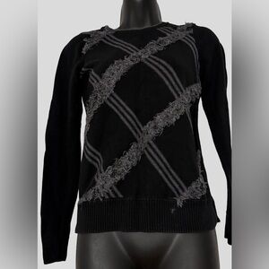 Bass Black and Gray Men's Crewneck Sweater